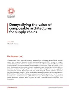 Nucleus Research - composable supply chain