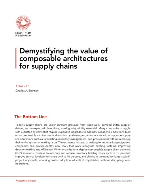Nucleus Research - composable supply chain