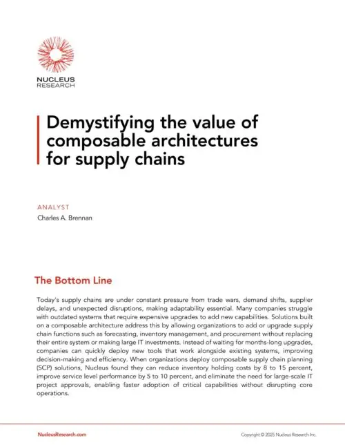 Nucleus Research - composable supply chain