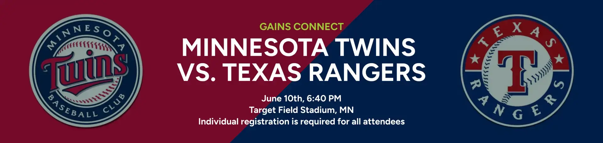 Website Header MN Twins TX Rangers