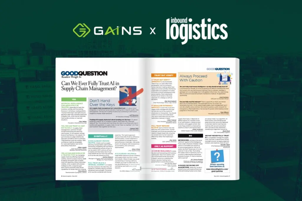 Can We Ever Fully Trust AI in Supply Chain Management