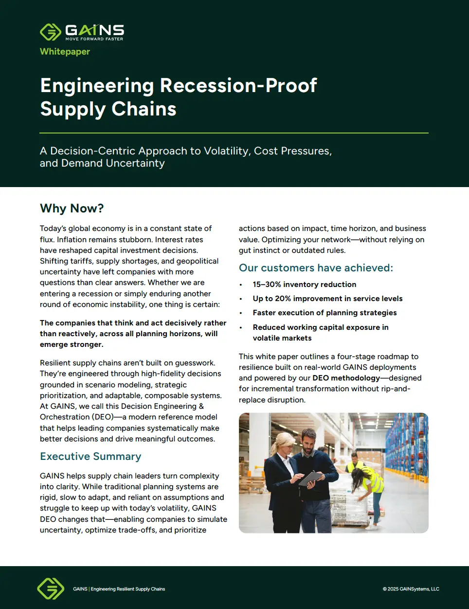 Engineering Recession-Proof Supply Chains